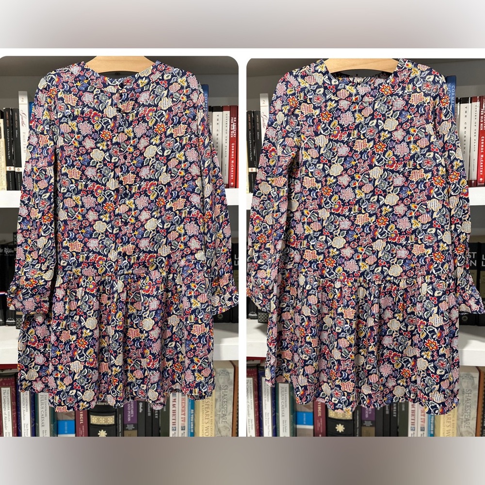 NWT Bonpoint Floral Print Gathered Dress - Size 10 - Picture 16 of 16